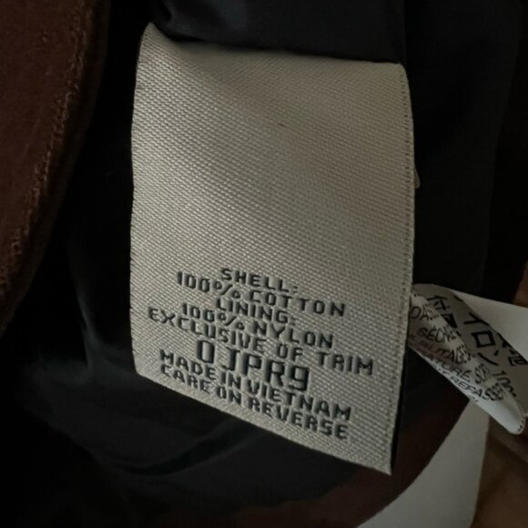 LL Bean Brushed Cotton Belted Barn Jacket Brown Size XL - Picture 8 of 10